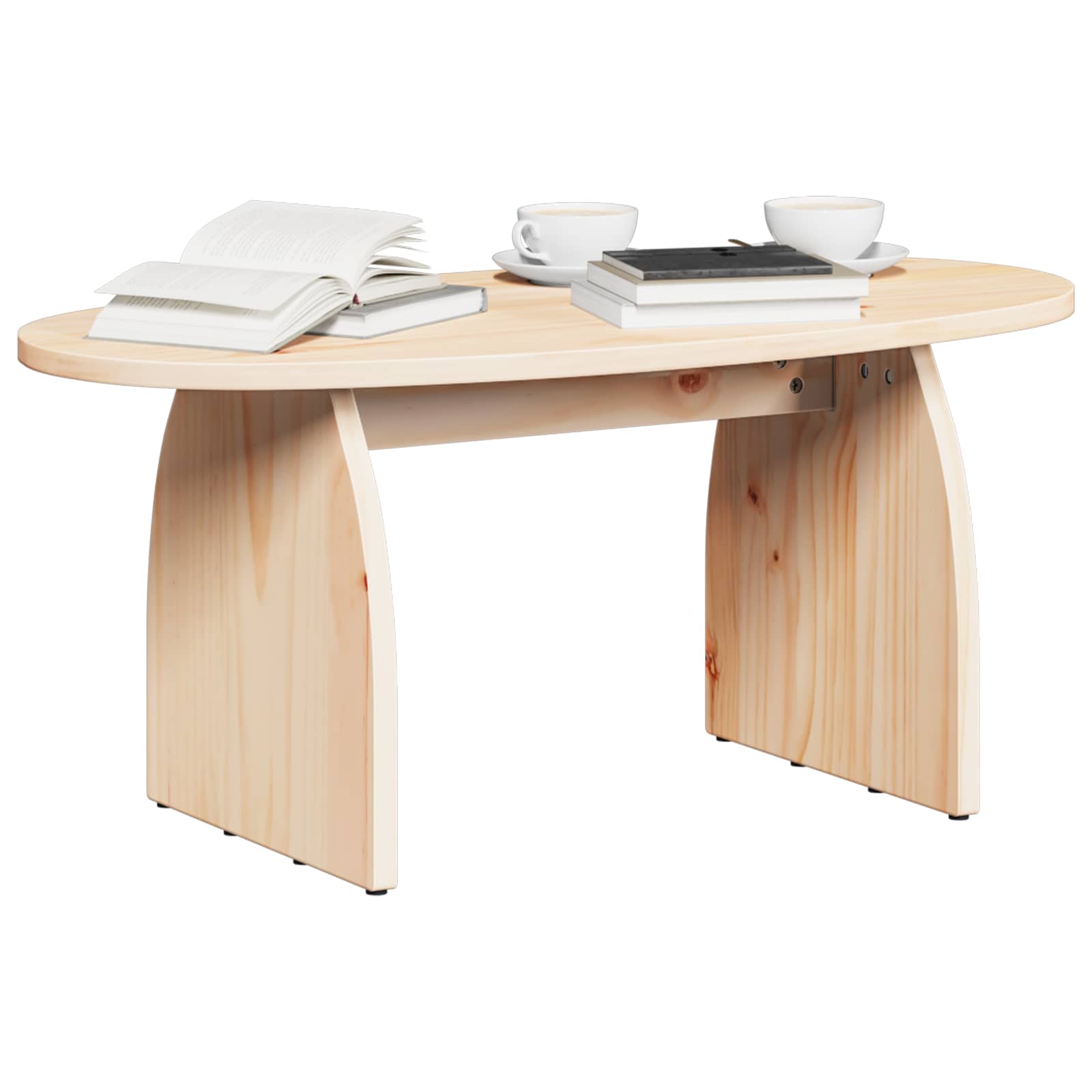 vidaXL Couchtisch Braun 80 x 40 x 35 cm Massives Kiefernholz