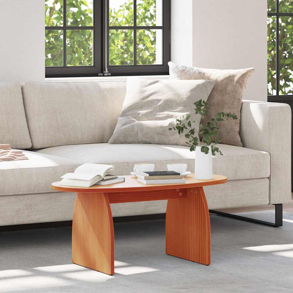 vidaXL Couchtisch Wachsbraun 80 x 40 x 35 cm Massives Kiefernholz