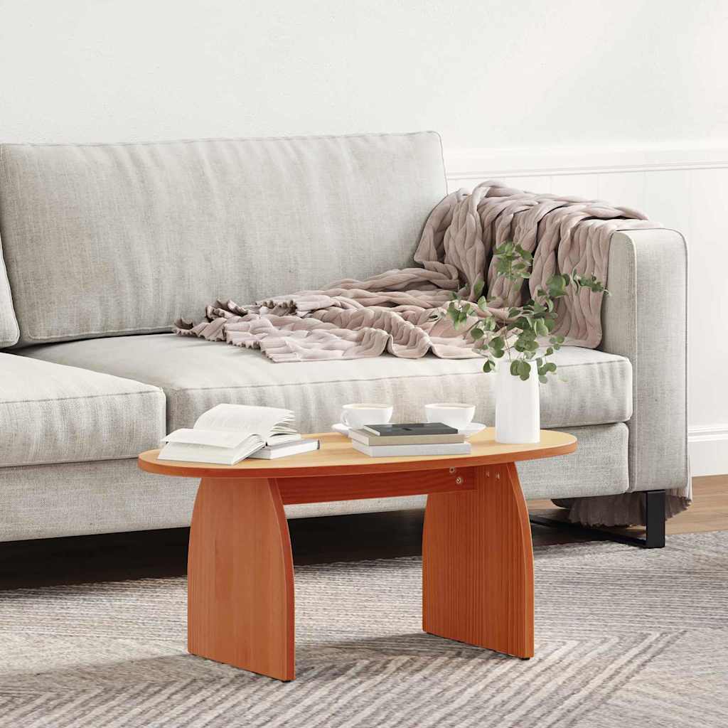 vidaXL Couchtisch Wachsbraun 80 x 40 x 35 cm Massives Kiefernholz