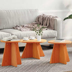 vidaXL Couchtisch 3 pcs Wachsbraun