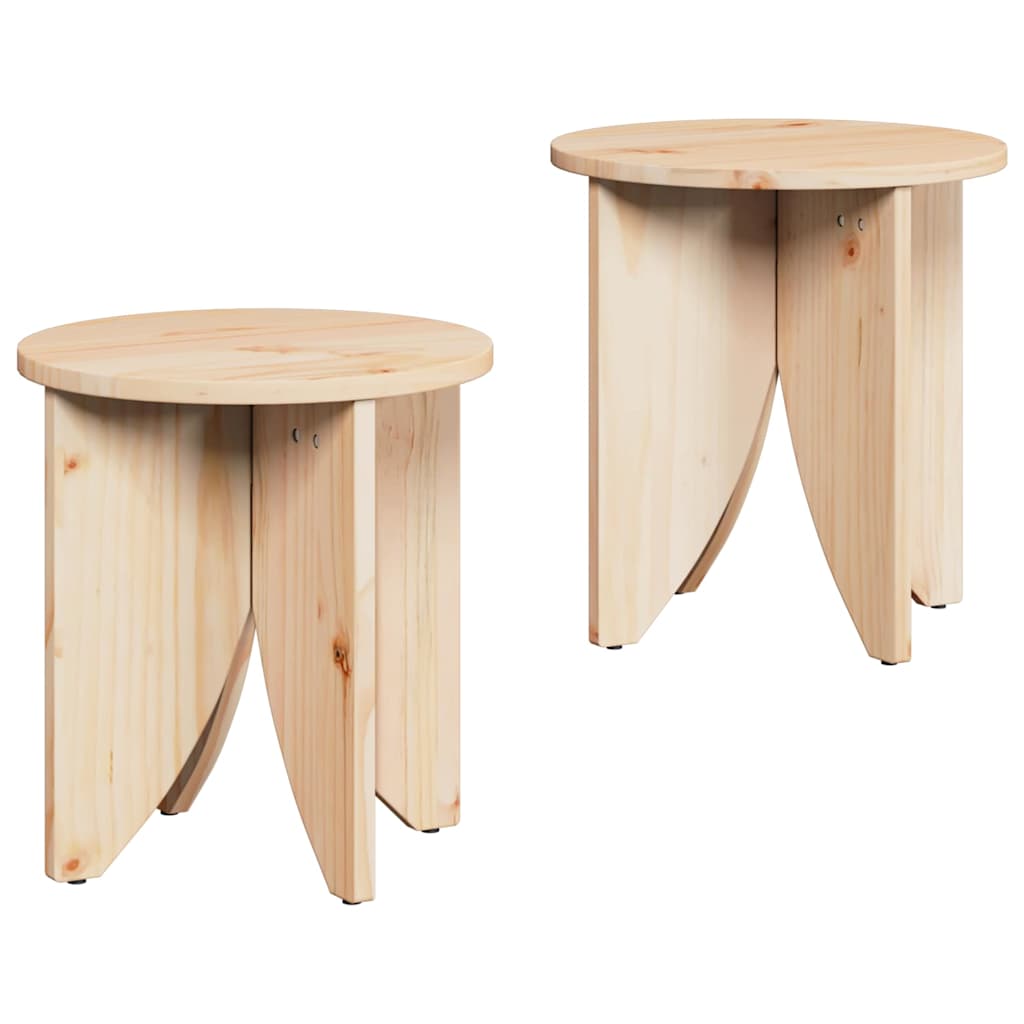 vidaXL Couchtisch 2 pcs Natur