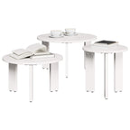 vidaXL Couchtisch 3 pcs Natur Massivholz Kiefer