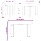 vidaXL Couchtisch 3 pcs Wachsbraun Massivholz Kiefer