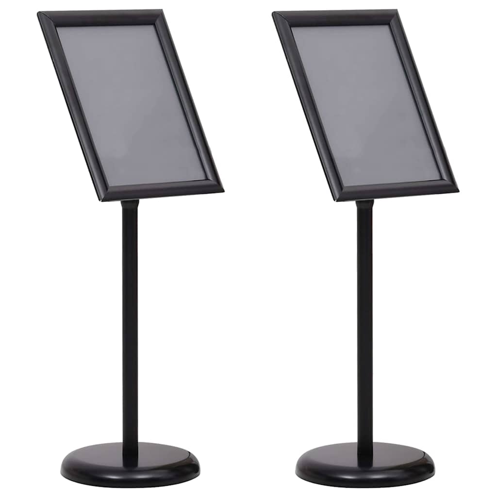vidaXL Plakatständer 2 pcs Schwarz 45 x 32,7 x 108 cm Aluminium