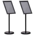 vidaXL Plakatständer 2 pcs Schwarz 45 x 32,7 x 108 cm Aluminium
