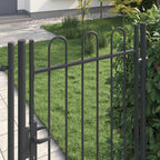 vidaXL Zauntor BOXTEL 103 x 225 cm Pulverbeschichteter Stahl Grau