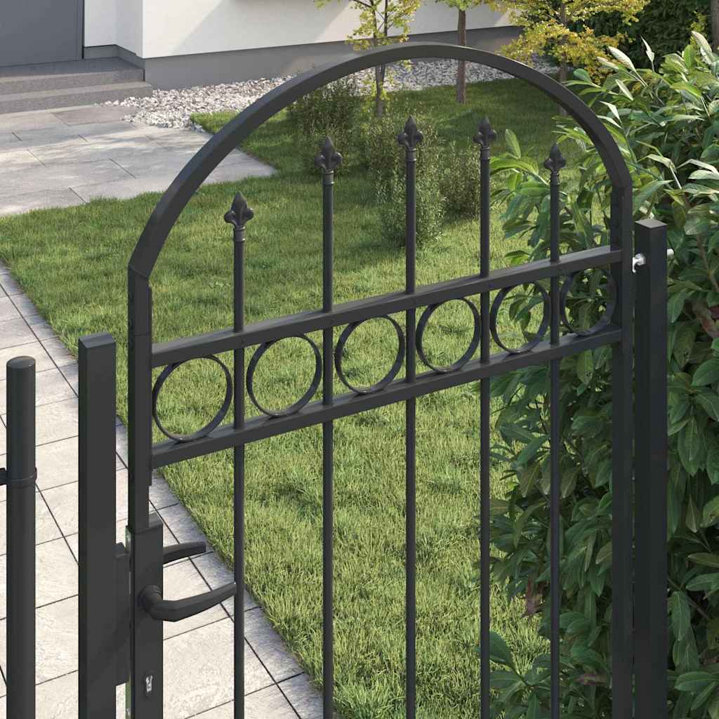 vidaXL Zaunpfosten ASSEN 200 x 88 x 14 cm Stahl Grau Abschließbar
