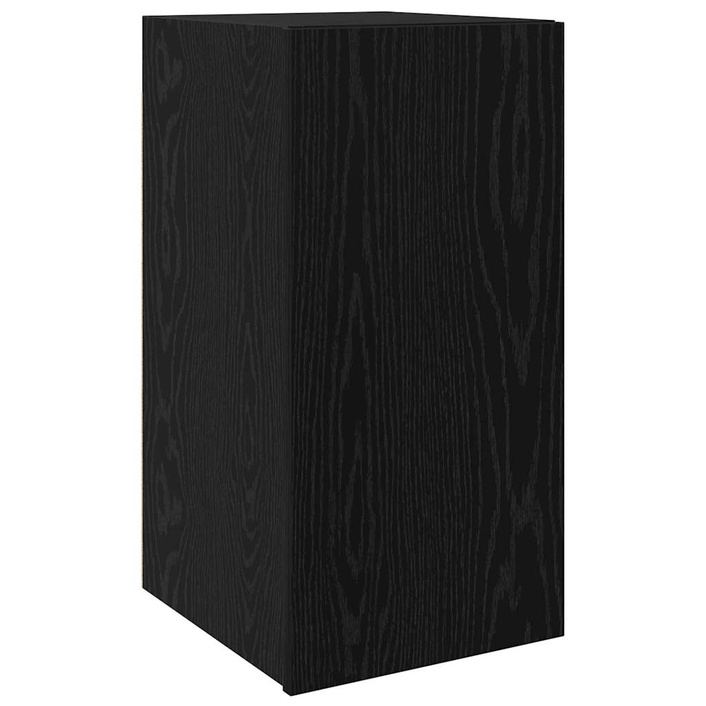 vidaXL Wand-TV-Schrank Schwarz Eichen-Optik 30,5 x 30 x 60 cm