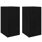 vidaXL Wand-TV-Schrank 2 pcs Schwarz Eichen-Optik 30,5 x 30 x 60 cm