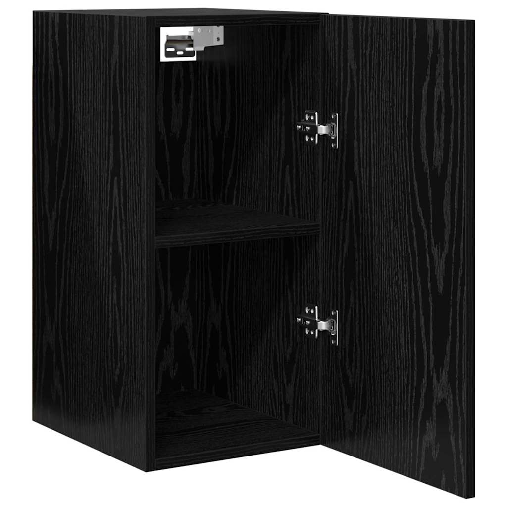 vidaXL Wand-TV-Schrank 2 pcs Schwarz Eichen-Optik 30,5 x 30 x 60 cm