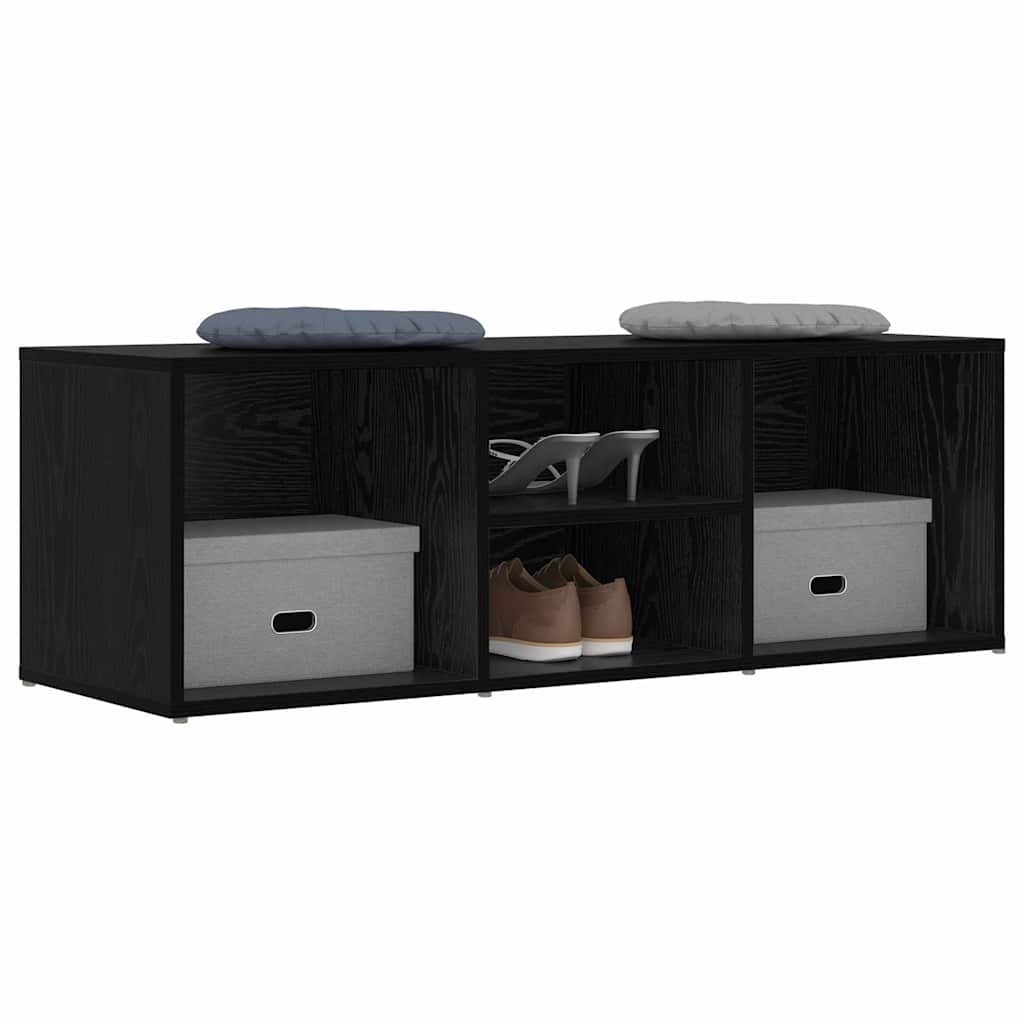vidaXL Schuhbank Schwarz Eichen-Optik 102 x 35 x 35 cm Holzwerkstoff