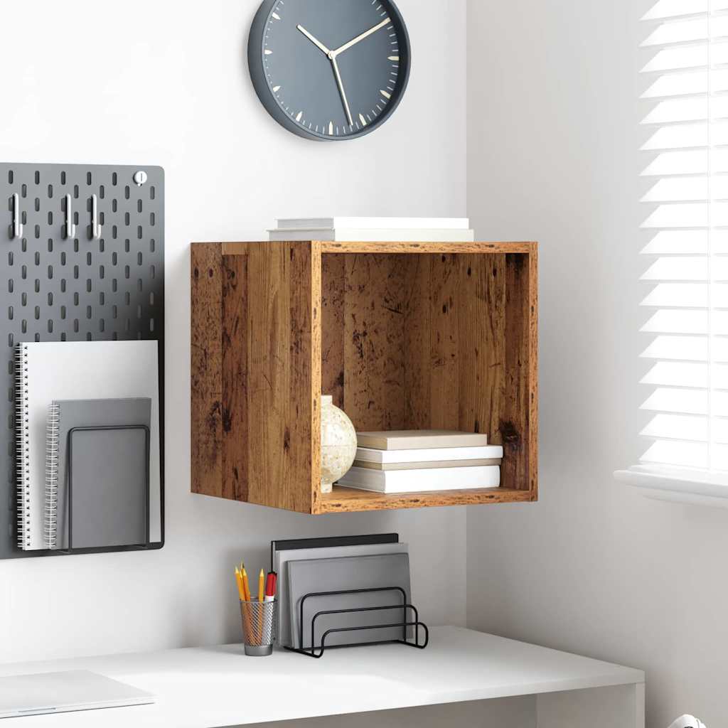 vidaXL Wandschrank mit Regal Altholz 37 x 37 x 37 cm Holzwerkstoff