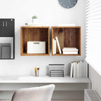 vidaXL Wandschrank 2 pcs Altholz 37 x 37 x 37 cm Holzwerkstoff