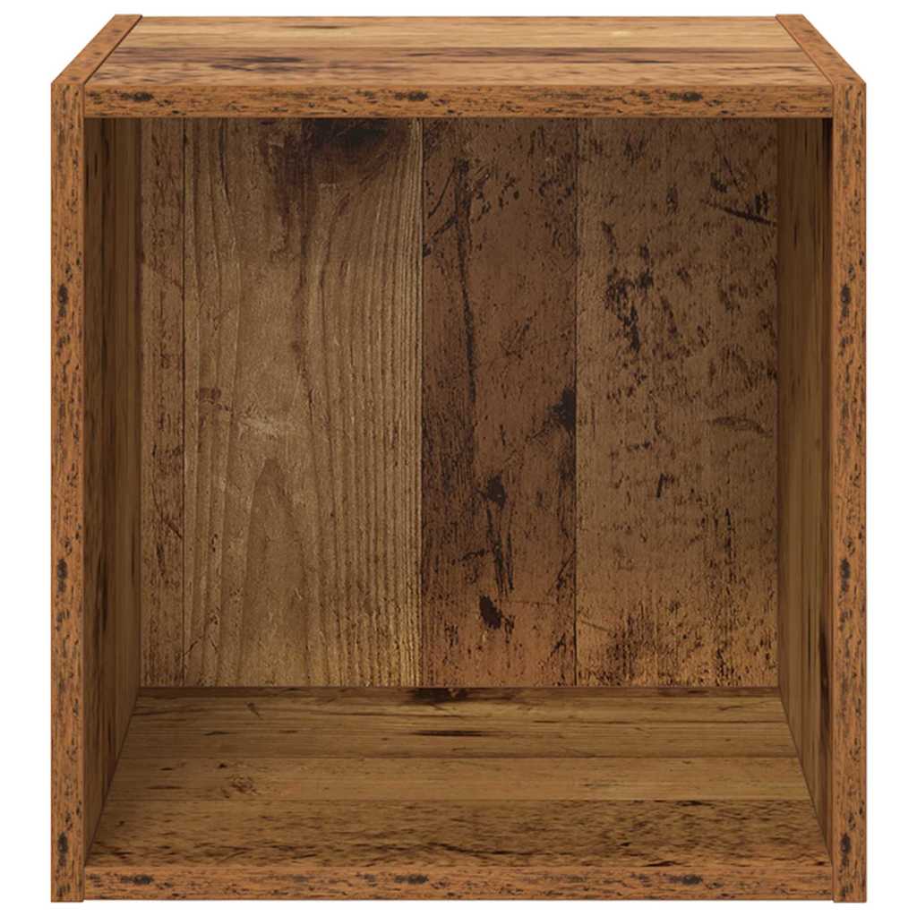 vidaXL Wandschrank 2 pcs Altholz 37 x 37 x 37 cm Holzwerkstoff