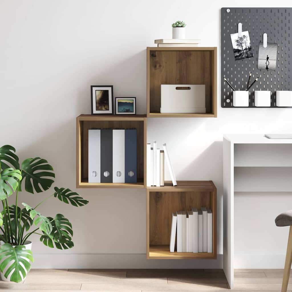 vidaXL Wandschrank Artisan-Eiche 37 x 37 x 37 cm Holzwerkstoff