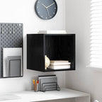 vidaXL Wandschrank Schwarz Eichen-Optik 37 x 37 x 37 cm Holzwerkstoff