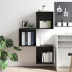 vidaXL Wandschrank Schwarz Eichen-Optik 37 x 37 x 37 cm Holzwerkstoff