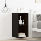 vidaXL Wandschrank 2 pcs Schwarz Eichen-Optik 37 x 37 x 37 cm