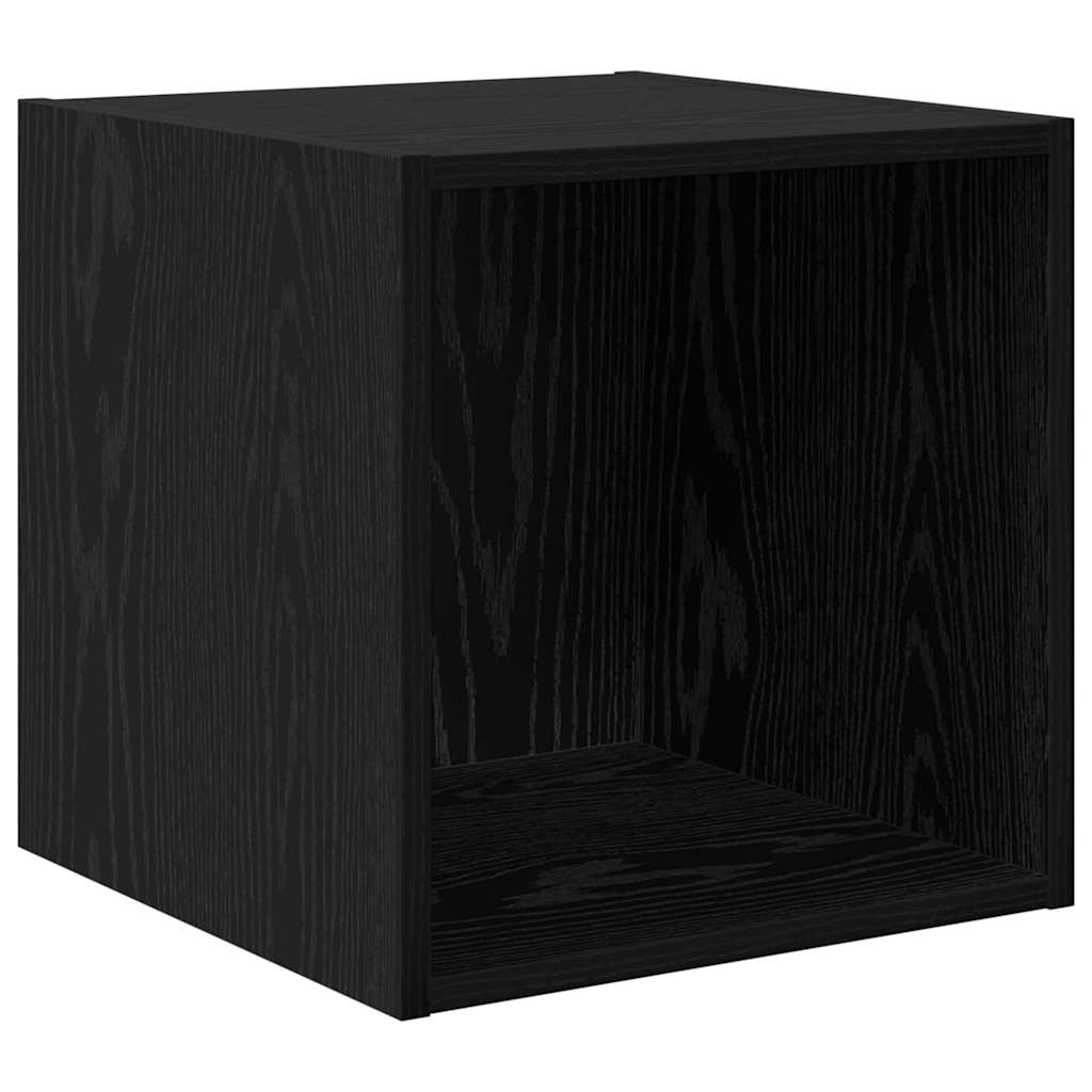 vidaXL Wandschrank 2 pcs Schwarz Eichen-Optik 37 x 37 x 37 cm