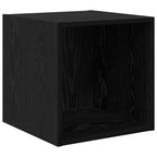 vidaXL Wandschrank 2 pcs Schwarz Eichen-Optik 37 x 37 x 37 cm