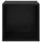 vidaXL Wandschrank 2 pcs Schwarz Eichen-Optik 37 x 37 x 37 cm