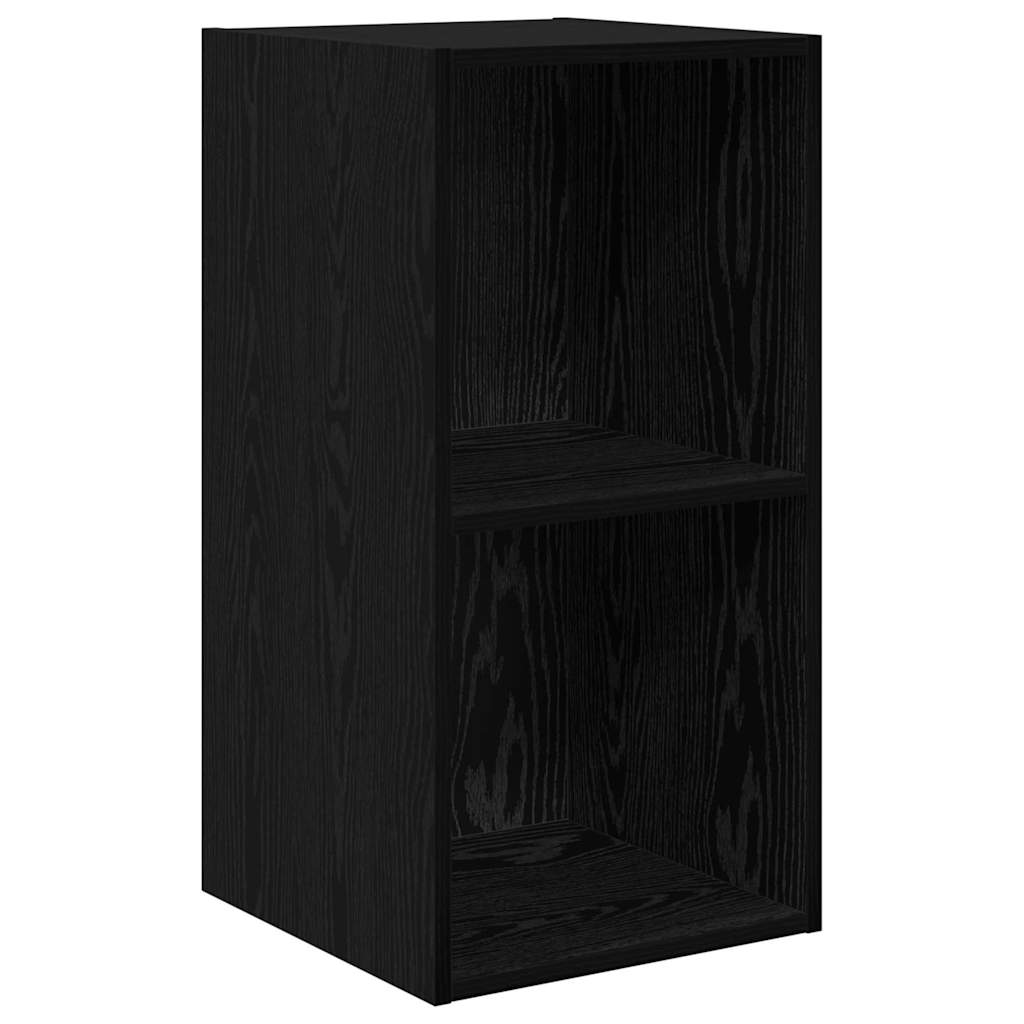 vidaXL TV-Schrankset Wandmontiert Schwarz Eichen-Optik 37 x 37 x 72 cm