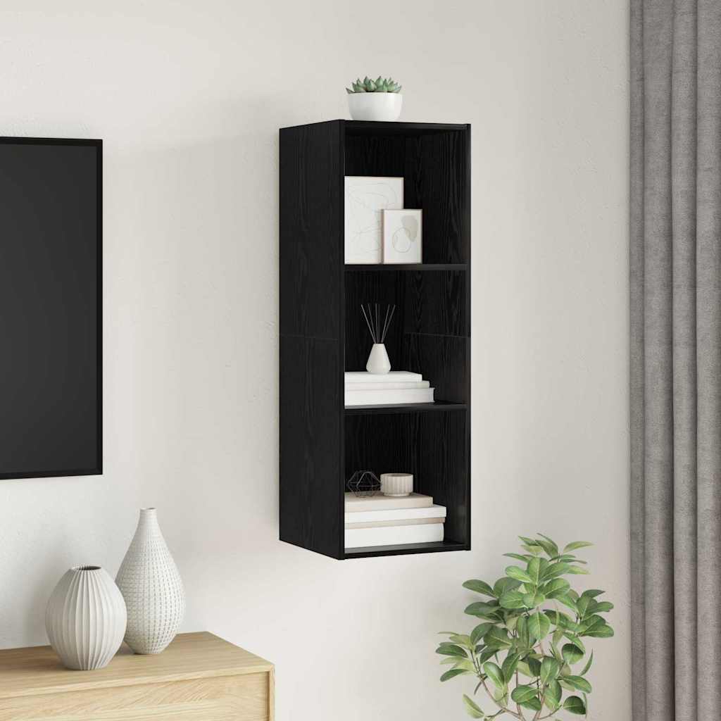vidaXL TV-Schrankset Schwarz Eichen-Optik 37 x 37 x 107 cm