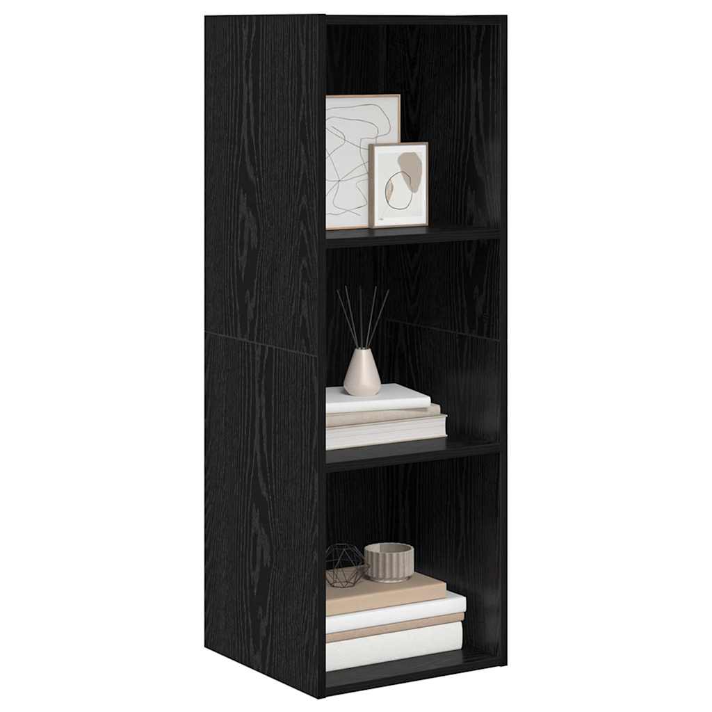 vidaXL TV-Schrankset Schwarz Eichen-Optik 37 x 37 x 107 cm
