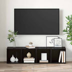 vidaXL TV-Schrankset 2 pcs 37 x 35 x 37,5 cm Schwarz Holzwerkstoff
