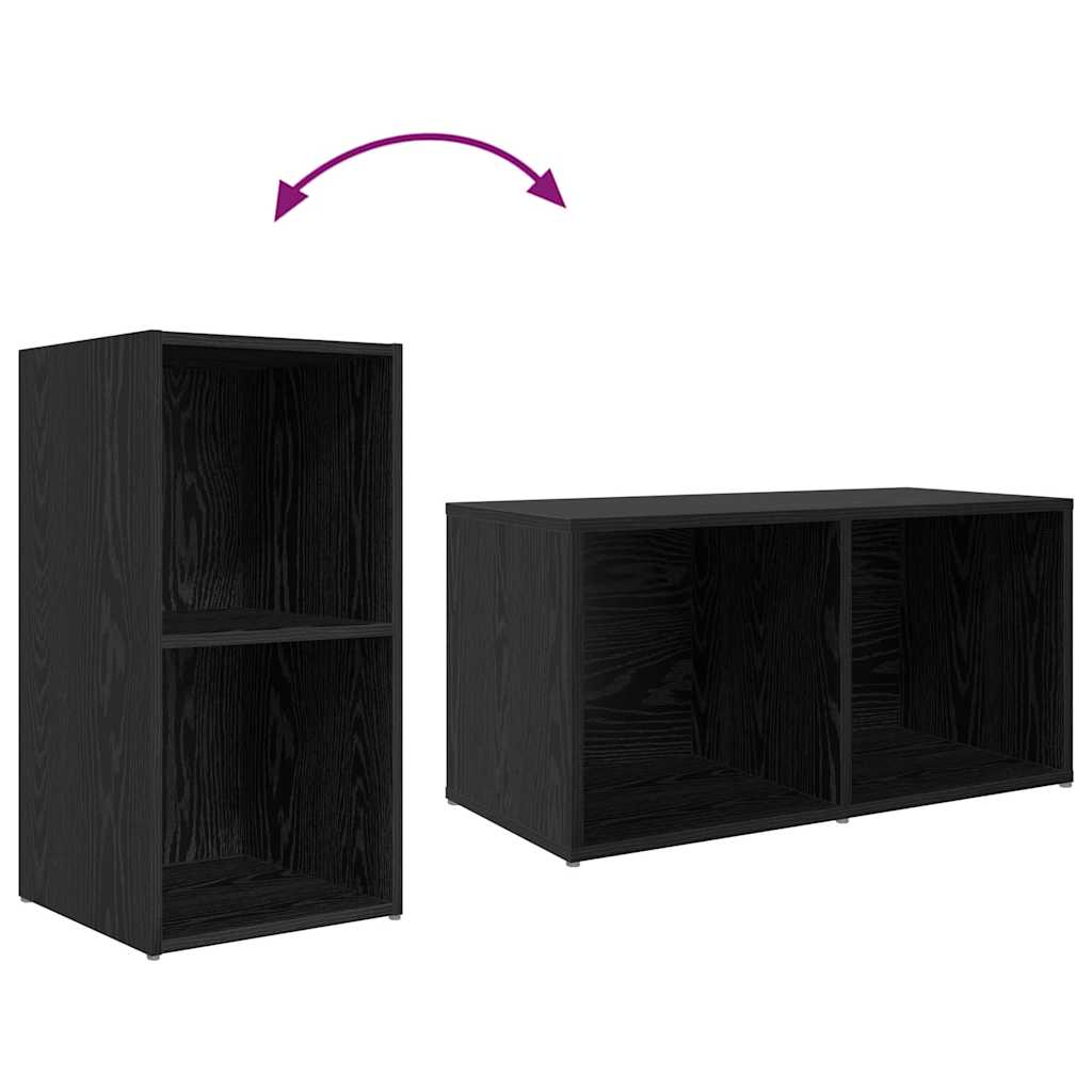 vidaXL TV-Schrankset Schwarz 72 x 35 x 37 cm Holzwerkstoff