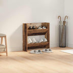 vidaXL Schuhschrank mit Regal Altholz 60 x 18 x 60 cm Holzwerkstoff