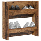 vidaXL Schuhschrank mit Regal Altholz 60 x 18 x 60 cm Holzwerkstoff