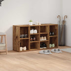 vidaXL Schuhbank mit Regal Altholz 103 x 30 x 54,5 cm Holzwerkstoff
