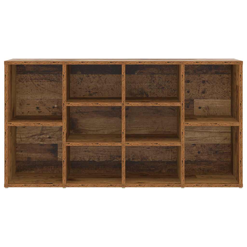 vidaXL Schuhbank mit Regal Altholz 103 x 30 x 54,5 cm Holzwerkstoff