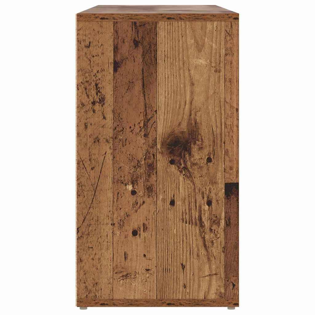 vidaXL Schuhbank mit Regal Altholz 103 x 30 x 54,5 cm Holzwerkstoff