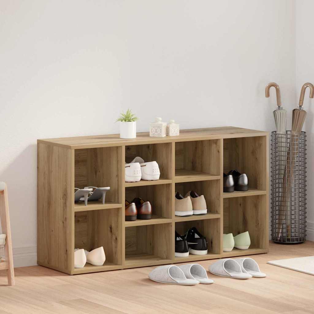 vidaXL Schuhbank Artisan-Eiche 103 x 30 x 54,5 cm Holzwerkstoff