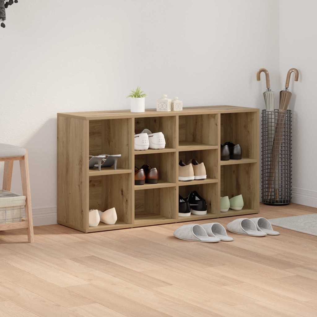 vidaXL Schuhbank Artisan-Eiche 103 x 30 x 54,5 cm Holzwerkstoff