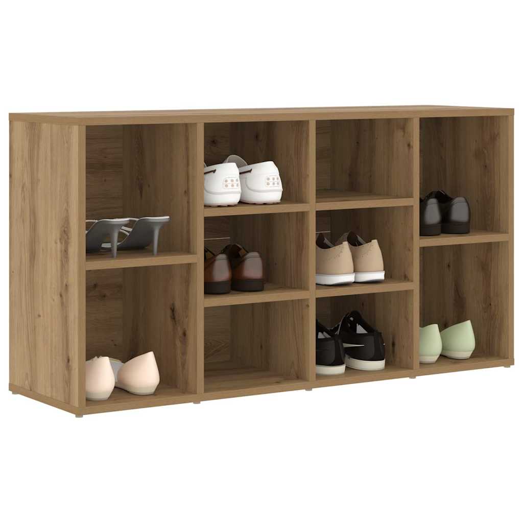 vidaXL Schuhbank Artisan-Eiche 103 x 30 x 54,5 cm Holzwerkstoff