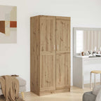 vidaXL Kleiderschrank mit Tür Kunsthandwerk Eiche 82,5 x 51,5 x 180 cm