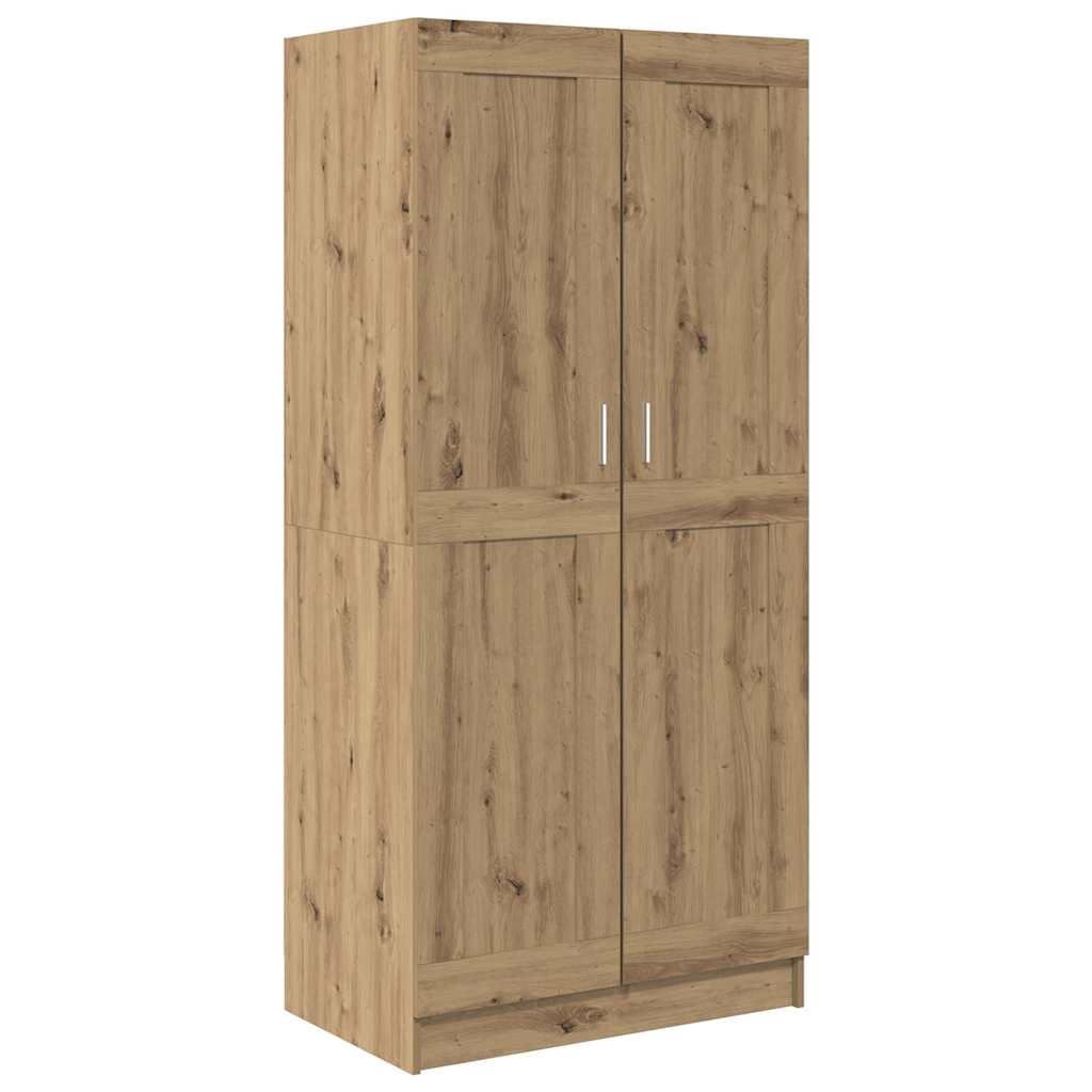 vidaXL Kleiderschrank mit Tür Kunsthandwerk Eiche 82,5 x 51,5 x 180 cm
