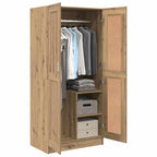 vidaXL Kleiderschrank mit Tür Kunsthandwerk Eiche 82,5 x 51,5 x 180 cm