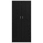 vidaXL Kleiderschrank Schwarz Eichen-Optik 82,5 x 51,5 x 180 cm
