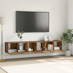 vidaXL TV-Schrankset 3 pcs Braun 60 x 30 x 30 cm Holzwerkstoff