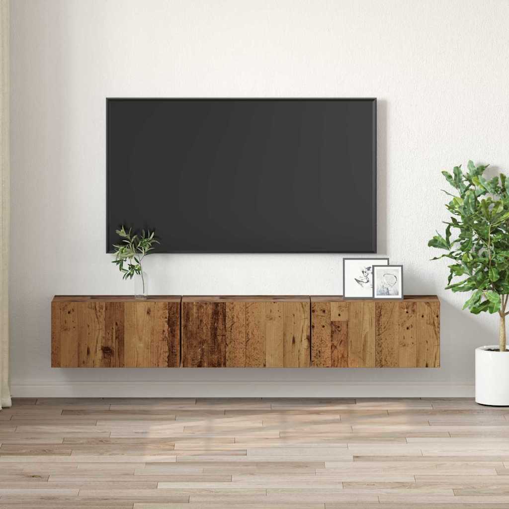 vidaXL TV-Schrankset 3 pcs Braun 60 x 30 x 30 cm Holzwerkstoff