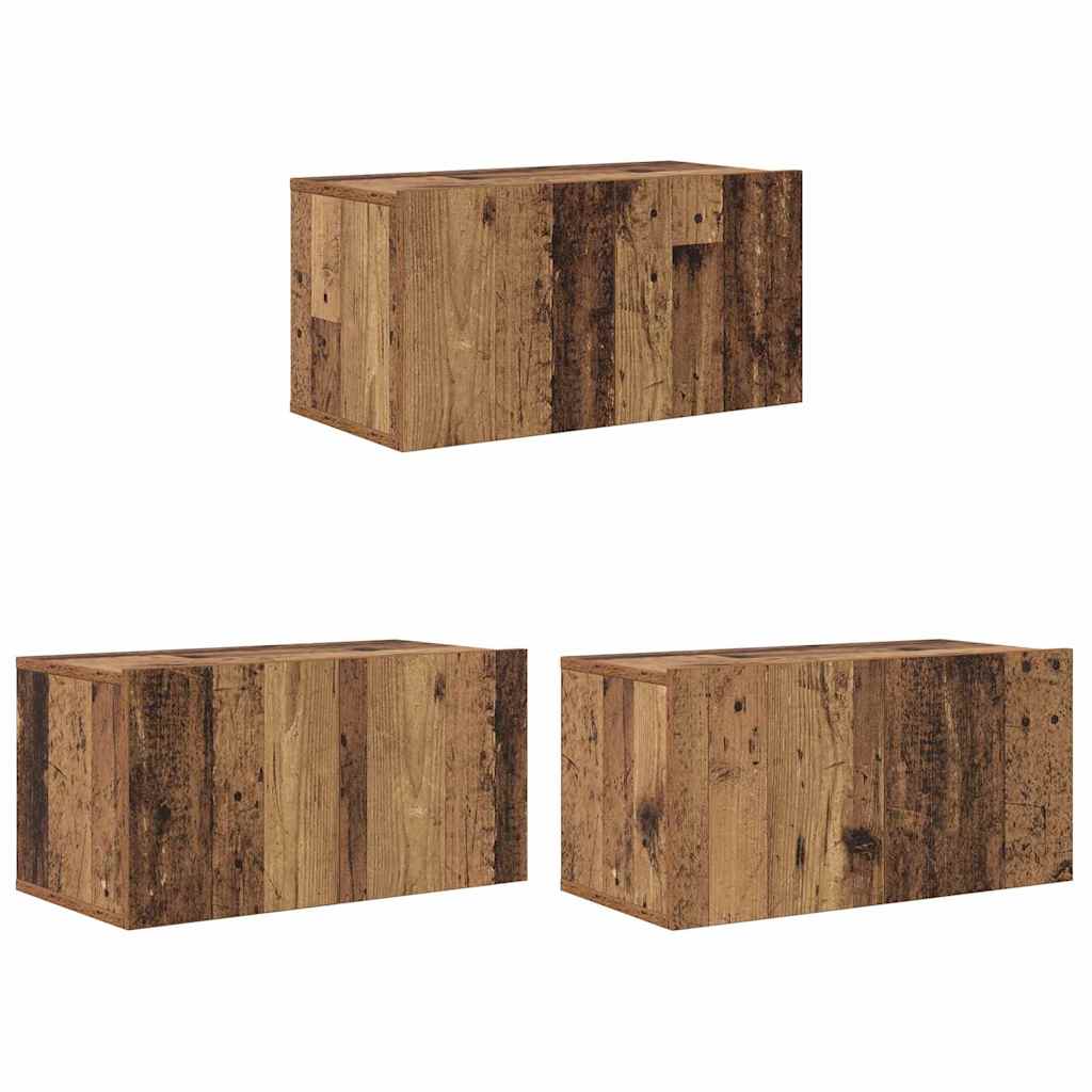 vidaXL TV-Schrankset 3 pcs Braun 60 x 30 x 30 cm Holzwerkstoff