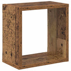 vidaXL Wandregale mit Regal Wandmontiert Altholz Holzwerkstoff