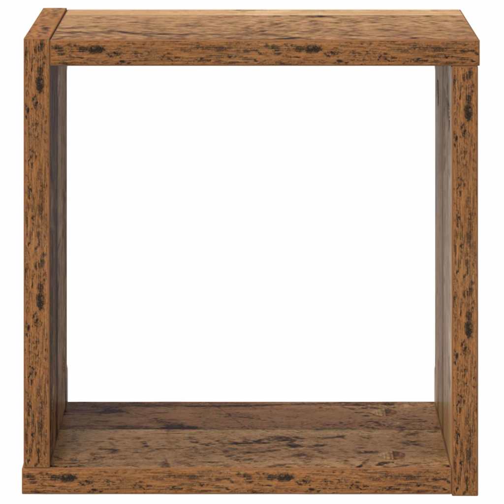 vidaXL Wandregale mit Regal Wandmontiert Altholz Holzwerkstoff