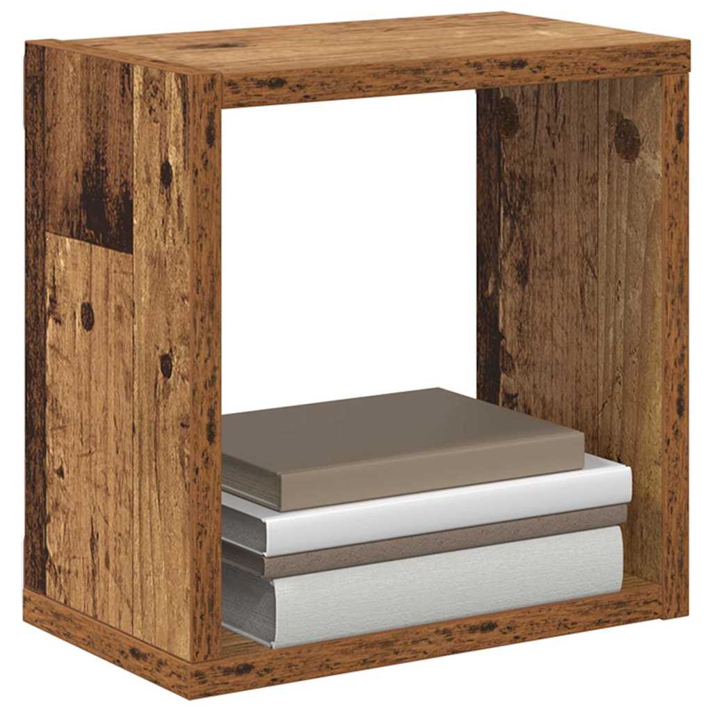 vidaXL Wandregale mit Regal Wandmontiert Altholz Holzwerkstoff