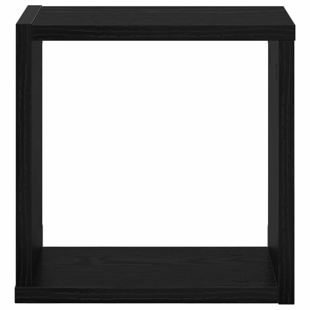 vidaXL Wandregale mit Regal 2 pcs Schwarz Eichen-Optik Holzwerkstoff
