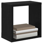 vidaXL Wandregale mit Regal 2 pcs Schwarz Eichen-Optik Holzwerkstoff